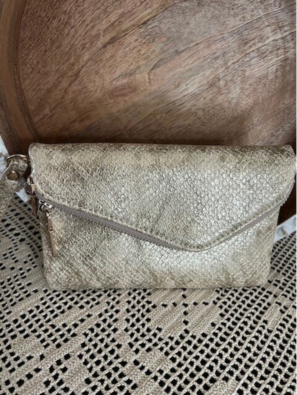 Urban Expressions Wristlet Mini Bag - Gold Tones